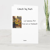 Weihnachtskarte - Kinderkunst - Engel Karte (Rückseite)