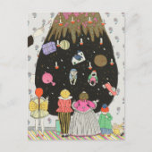 Weihnachtskarte | Kinderweihbaum Feiertagspostkarte (Vorderseite)