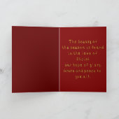 Weihnachtskarte Klassischer Glitzer und goldener K Dankeskarte (Innenseite)