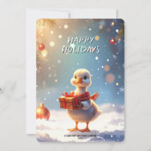 Weihnachtskarte Kleiner Ente