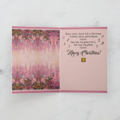 Weihnachtskarte Klimt Stil drollig Spaß rosa Baum Karte (Innenseite)