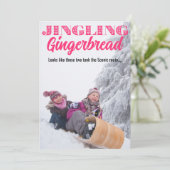 Weihnachtskarte Klingelndes Lebkuchen (Stehend Vorderseite)