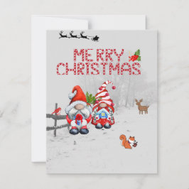 Weihnachtskarte kommt mit Hirsch, Vogel, Eichhörnc Feiertagskarte