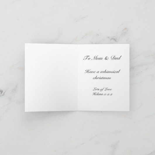 Weihnachtskarte - Kuchen Feiertagskarte (Innenseite)