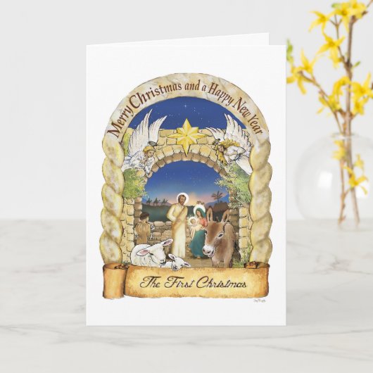 Weihnachtskarte, Künstlerkarte Karte (Gelbe Blume)