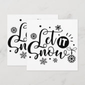 Weihnachtskarte: Lass es schneien (Vorne/Hinten)