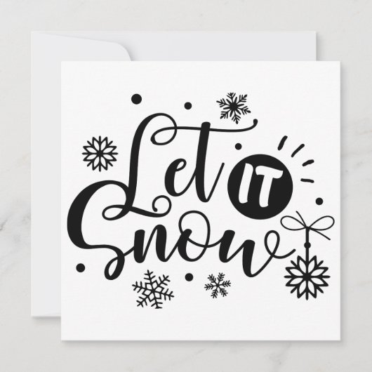 Weihnachtskarte: Lass es schneien (Vorderseite)