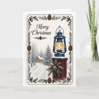 Weihnachtskarte - Laterne Feiertagskarte