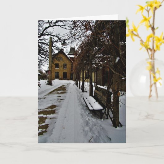 Weihnachtskarte "LeDuc in Hibernation" Karte (Gelbe Blume)