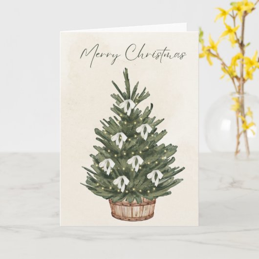 Weihnachtskarte - Leerzeichen im Inneren - Benutze Karte (Gelbe Blume)