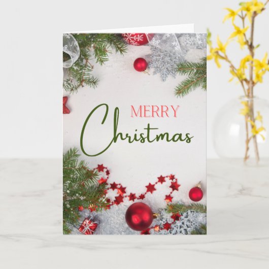 Weihnachtskarte - Leerzeichen im Inneren - Benutze Karte (Gelbe Blume)