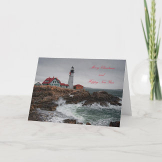 Weihnachtskarte Leuchtturm Portland Head Dankeskarte