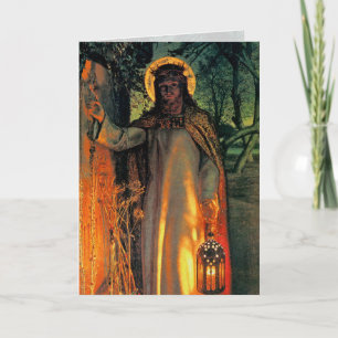 Weihnachtskarte - Licht der Welt durch W.H.Hunt Feiertagskarte