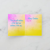 Weihnachtskarte : Licht des Jungen Jesus Dankeskarte (Innenseite)