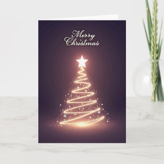 Weihnachtskarte Lichtbaum Karte (Vorderseite)