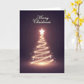 Weihnachtskarte Lichtbaum Karte (Gelbe Blume)