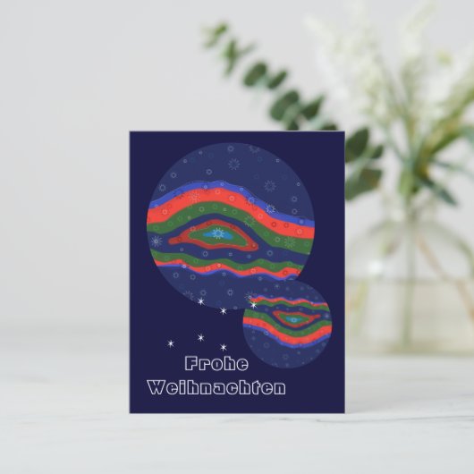 Weihnachtskarte..Lichtsterne Postkarte (Stehend Vorderseite)