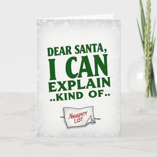 Weihnachtskarte Lieber Weihnachtsmann Ich Kann Es  Karte (Vorderseite)