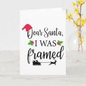 Weihnachtskarte "Lieber Weihnachtsmann war Gerahmt Karte (Gelbe Blume)