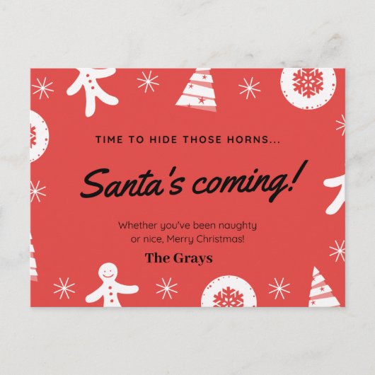 Weihnachtskarte lustig postkarte (Vorderseite)