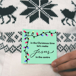 Weihnachtskarte: Machen wir Jesus in der Mitte Feiertagskarte