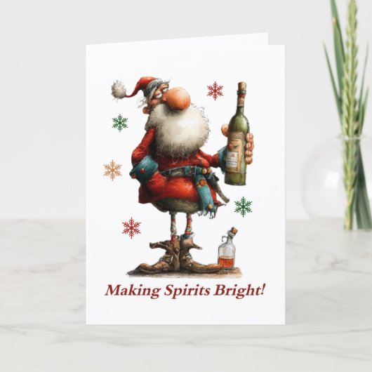 Weihnachtskarte 'Making Spirits Bright' Karte (Vorderseite)