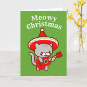 Weihnachtskarte: "Meowiachi Christmas" Meowiachi C Karte (Gelbe Blume)