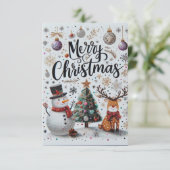Weihnachtskarte - Merry Christmas (Stehend Vorderseite)
