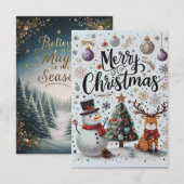 Weihnachtskarte - Merry Christmas (Vorne/Hinten)