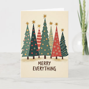 Weihnachtskarte 'Merry Everything Christmas Trees' Karte