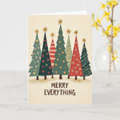 Weihnachtskarte 'Merry Everything Christmas Trees' Karte (Gelbe Blume)