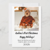 Weihnachtskarte minimal erstes Weihnachten des Bab (Vorderseite)