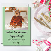 Weihnachtskarte minimal erstes Weihnachten des Bab