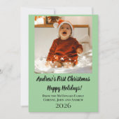 Weihnachtskarte minimal erstes Weihnachten des Bab (Vorderseite)