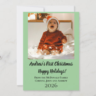 Weihnachtskarte minimal erstes Weihnachten des Bab