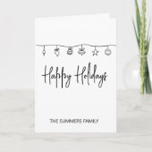 Weihnachtskarte Minimalistisch Doodle Simple Karte (Vorderseite)