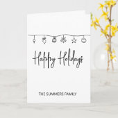 Weihnachtskarte Minimalistisch Doodle Simple Karte (Gelbe Blume)