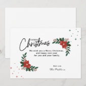 Weihnachtskarte Minimalistisch Frohe Weihnachtsfei Feiertagskarte (Vorne/Hinten)