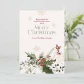 Weihnachtskarte Minimalistische Familie Feiertagskarte (Stehend Vorderseite)