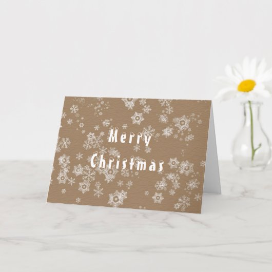 Weihnachtskarte mit abfallenden Schneeflocken Wint Karte (Kleine Pflanze)