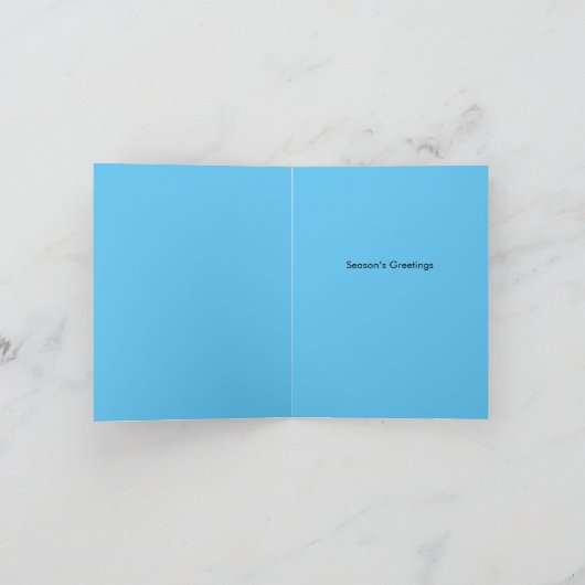 Weihnachtskarte mit "Alles wird gut sein" Zitat. Karte (Innenseite)