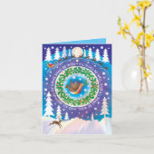 Weihnachtskarte mit "Alles wird gut sein" Zitat. Karte (Gelbe Blume)