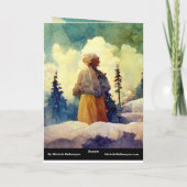 Weihnachtskarte mit alter Wasserfarbe Winter Karte (Rückseite)