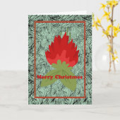 Weihnachtskarte mit anderem Grün und Rot Design Karte (Gelbe Blume)