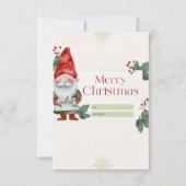 Weihnachtskarte mit Aquarellfarben, nicht im Foto Dankeskarte (Vorderseite)