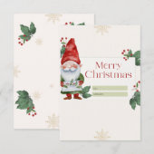 Weihnachtskarte mit Aquarellfarben, nicht im Foto Dankeskarte (Vorne/Hinten)