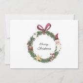 Weihnachtskarte mit Aquarellkranz Einladung (Vorderseite)