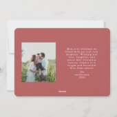 Weihnachtskarte mit Band Feiertagskarte (Rückseite)