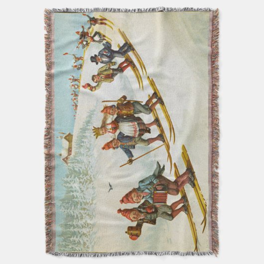 Weihnachtskarte mit BauernWedding Wilhelm Larsen Decke (Vorderseite Vertikal)