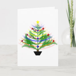 Weihnachtskarte mit Baum Feiertagskarte